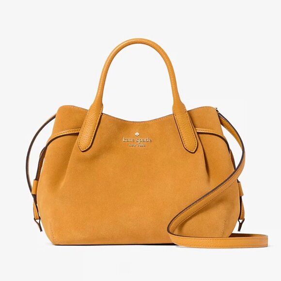 Kate spade New York Small Suede Dumpling bag in Squash Blossom - Picture 1 of 6